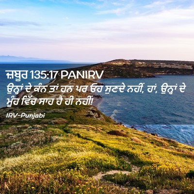 Picture 02 - ਜ਼ਬੂਰ 135:17 PANIRV - ਉਨ੍ਹਾਂ ਦੇ ਕੰਨ ਤਾਂ - Bible Verse Picture