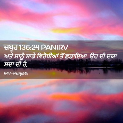 Picture 02 - ਜ਼ਬੂਰ 136:24 PANIRV - ਅਤੇ ਸਾਨੂੰ ਸਾਡੇ - Bible Verse Picture