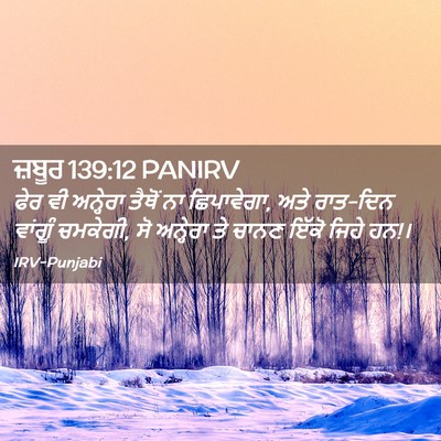 Picture 02 - ਜ਼ਬੂਰ 139:12 PANIRV - ਫੇਰ ਵੀ ਅਨ੍ਹੇਰਾ - Bible Verse Picture