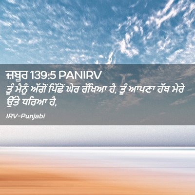 Picture 02 - ਜ਼ਬੂਰ 139:5 PANIRV - ਤੂੰ ਮੈਨੂੰ ਅੱਗੋਂ - Bible Verse Picture