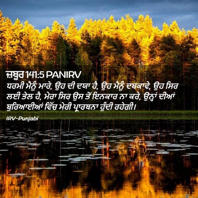 Picture 02 - ਜ਼ਬੂਰ 141:5 PANIRV - ਧਰਮੀ ਮੈਨੂੰ ਮਾਰੇ, ਉਹ - Bible Verse Picture