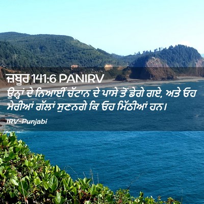 Picture 02 - ਜ਼ਬੂਰ 141:6 PANIRV - ਉਨ੍ਹਾਂ ਦੇ ਨਿਆਈਂ - Bible Verse Picture