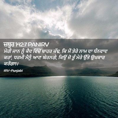Picture 02 - ਜ਼ਬੂਰ 142:7 PANIRV - ਮੇਰੀ ਜਾਨ ਨੂੰ ਕੈਦ - Bible Verse Picture