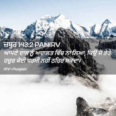 Picture 02 - ਜ਼ਬੂਰ 143:2 PANIRV - ਆਪਣੇ ਦਾਸ ਨੂੰ ਅਦਾਲਤ - Bible Verse Picture