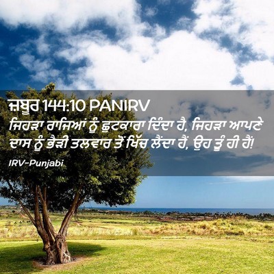 Picture 02 - ਜ਼ਬੂਰ 144:10 PANIRV - ਜਿਹੜਾ ਰਾਜਿਆਂ ਨੂੰ - Bible Verse Picture