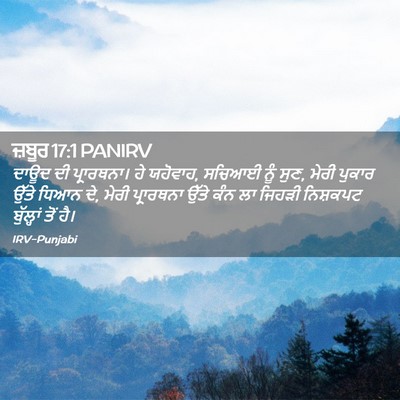 Picture 02 - ਜ਼ਬੂਰ 17:1 PANIRV - ਦਾਊਦ ਦੀ ਪ੍ਰਾਰਥਨਾ। - Bible Verse Picture
