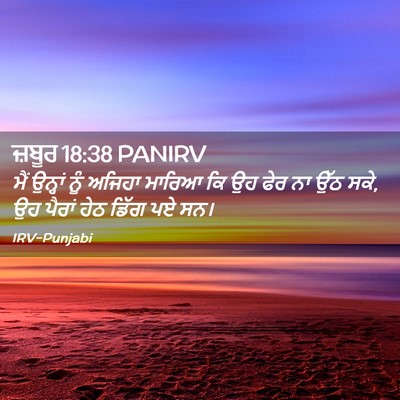 Picture 02 - ਜ਼ਬੂਰ 18:38 PANIRV - ਮੈਂ ਉਨ੍ਹਾਂ ਨੂੰ - Bible Verse Picture