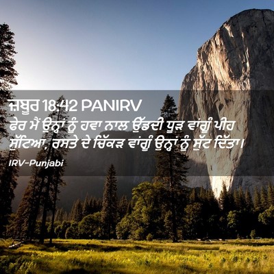 Picture 02 - ਜ਼ਬੂਰ 18:42 PANIRV - ਫੇਰ ਮੈਂ ਉਨ੍ਹਾਂ ਨੂੰ - Bible Verse Picture