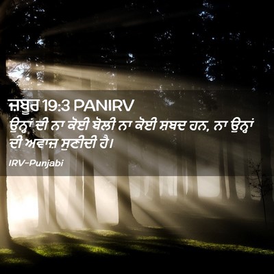 Picture 02 - ਜ਼ਬੂਰ 19:3 PANIRV - ਉਨ੍ਹਾਂ ਦੀ ਨਾ ਕੋਈ - Bible Verse Picture