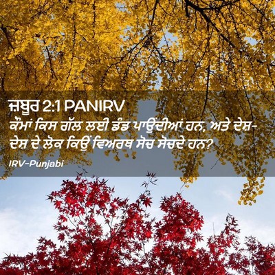 Picture 02 - ਜ਼ਬੂਰ 2:1 PANIRV - ਕੌਮਾਂ ਕਿਸ ਗੱਲ ਲਈ - Bible Verse Picture