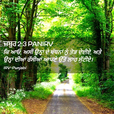 Picture 02 - ਜ਼ਬੂਰ 2:3 PANIRV - ਕਿ ਆਓ, ਅਸੀਂ ਉਨ੍ਹਾਂ - Bible Verse Picture