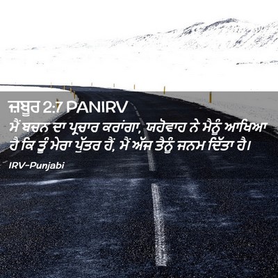 Picture 02 - ਜ਼ਬੂਰ 2:7 PANIRV - ਮੈਂ ਬਚਨ ਦਾ ਪ੍ਰਚਾਰ - Bible Verse Picture
