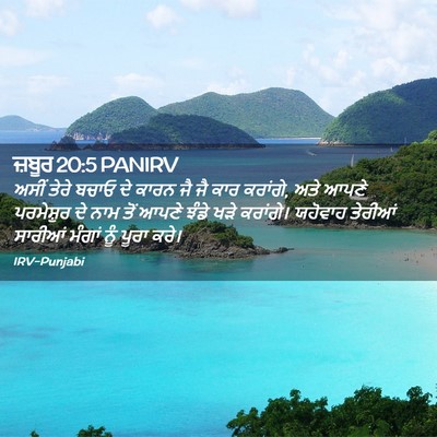 Picture 02 - ਜ਼ਬੂਰ 20:5 PANIRV - ਅਸੀਂ ਤੇਰੇ ਬਚਾਓ ਦੇ - Bible Verse Picture
