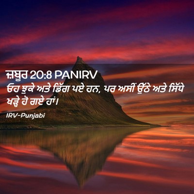 Picture 02 - ਜ਼ਬੂਰ 20:8 PANIRV - ਓਹ ਝੁਕੇ ਅਤੇ ਡਿੱਗ ਪਏ - Bible Verse Picture