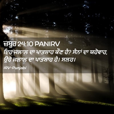 Picture 02 - ਜ਼ਬੂਰ 24:10 PANIRV - ਇਹ ਜਲਾਲ ਦਾ ਪਾਤਸ਼ਾਹ - Bible Verse Picture