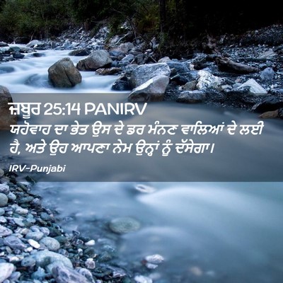 Picture 02 - ਜ਼ਬੂਰ 25:14 PANIRV - ਯਹੋਵਾਹ ਦਾ ਭੇਤ ਉਸ ਦੇ - Bible Verse Picture