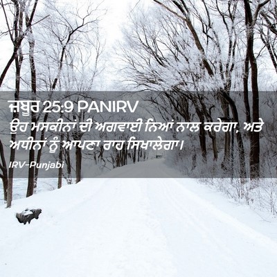 Picture 02 - ਜ਼ਬੂਰ 25:9 PANIRV - ਉਹ ਮਸਕੀਨਾਂ ਦੀ - Bible Verse Picture