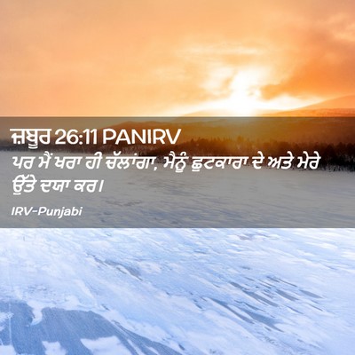 Picture 02 - ਜ਼ਬੂਰ 26:11 PANIRV - ਪਰ ਮੈਂ ਖਰਾ ਹੀ - Bible Verse Picture