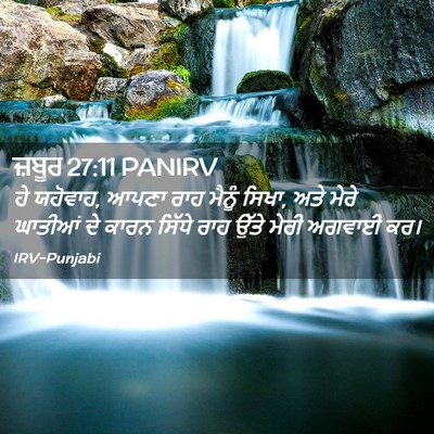 Picture 02 - ਜ਼ਬੂਰ 27:11 PANIRV - ਹੇ ਯਹੋਵਾਹ, ਆਪਣਾ ਰਾਹ - Bible Verse Picture