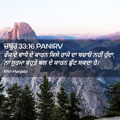 Picture 02 - ਜ਼ਬੂਰ 33:16 PANIRV - ਫੌਜ ਦੇ ਵਾਧੇ ਦੇ ਕਾਰਨ - Bible Verse Picture