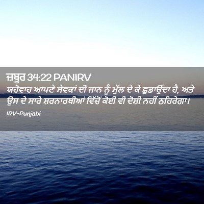 Picture 02 - ਜ਼ਬੂਰ 34:22 PANIRV - ਯਹੋਵਾਹ ਆਪਣੇ - Bible Verse Picture