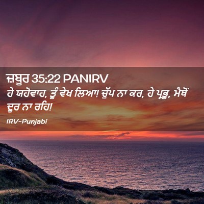 Picture 02 - ਜ਼ਬੂਰ 35:22 PANIRV - ਹੇ ਯਹੋਵਾਹ, ਤੂੰ ਵੇਖ - Bible Verse Picture