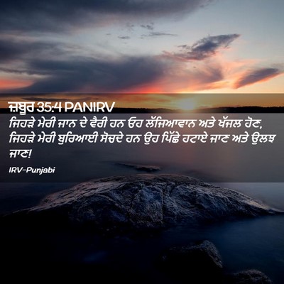 Picture 02 - ਜ਼ਬੂਰ 35:4 PANIRV - ਜਿਹੜੇ ਮੇਰੀ ਜਾਨ ਦੇ - Bible Verse Picture