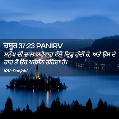 Picture 02 - ਜ਼ਬੂਰ 37:23 PANIRV - ਮਨੁੱਖ ਦੀ ਚਾਲ - Bible Verse Picture