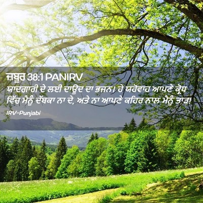 Picture 02 - ਜ਼ਬੂਰ 38:1 PANIRV - ਯਾਦਗਾਰੀ ਦੇ ਲਈ ਦਾਊਦ - Bible Verse Picture