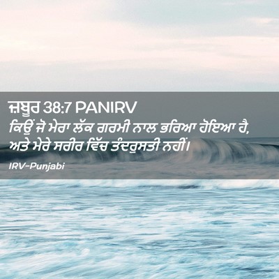 Picture 02 - ਜ਼ਬੂਰ 38:7 PANIRV - ਕਿਉਂ ਜੋ ਮੇਰਾ ਲੱਕ - Bible Verse Picture