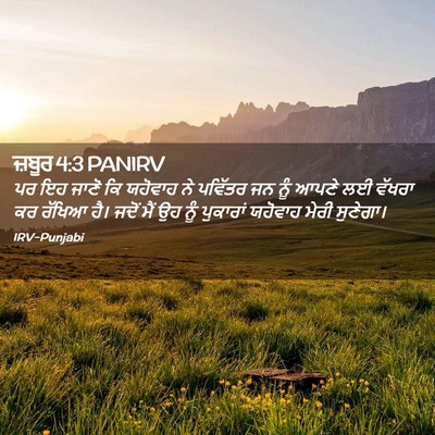 Picture 02 - ਜ਼ਬੂਰ 4:3 PANIRV - ਪਰ ਇਹ ਜਾਣੋ ਕਿ - Bible Verse Picture
