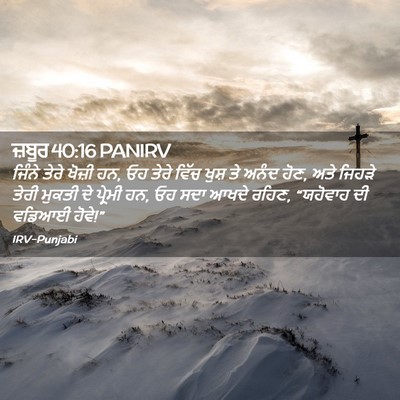 Picture 02 - ਜ਼ਬੂਰ 40:16 PANIRV - ਜਿੰਨੇ ਤੇਰੇ ਖੋਜ਼ੀ - Bible Verse Picture