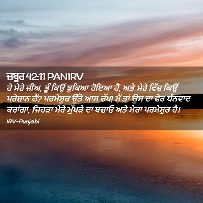 Picture 02 - ਜ਼ਬੂਰ 42:11 PANIRV - ਹੇ ਮੇਰੇ ਜੀਅ, ਤੂੰ - Bible Verse Picture