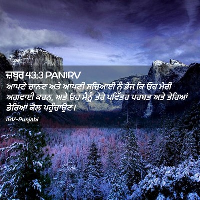 Picture 02 - ਜ਼ਬੂਰ 43:3 PANIRV - ਆਪਣੇ ਚਾਨਣ ਅਤੇ ਆਪਣੀ - Bible Verse Picture