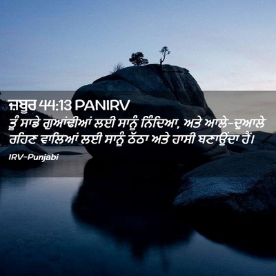 Picture 02 - ਜ਼ਬੂਰ 44:13 PANIRV - ਤੂੰ ਸਾਡੇ ਗੁਆਂਢੀਆਂ - Bible Verse Picture