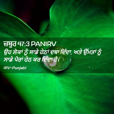 Picture 02 - ਜ਼ਬੂਰ 47:3 PANIRV - ਉਹ ਲੋਕਾਂ ਨੂੰ ਸਾਡੇ - Bible Verse Picture