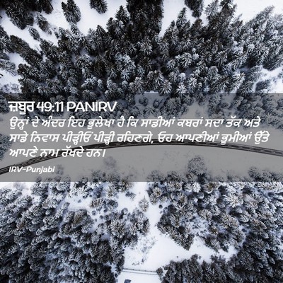 Picture 02 - ਜ਼ਬੂਰ 49:11 PANIRV - ਉਨ੍ਹਾਂ ਦੇ ਅੰਦਰ ਇਹ - Bible Verse Picture