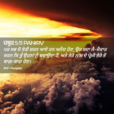 Picture 02 - ਜ਼ਬੂਰ 5:11 PANIRV - ਪਰ ਸਭ ਜੋ ਤੇਰੀ ਸ਼ਰਨ - Bible Verse Picture
