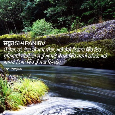Picture 02 - ਜ਼ਬੂਰ 51:4 PANIRV - ਮੈਂ ਤੇਰਾ, ਹਾਂ, ਤੇਰਾ - Bible Verse Picture