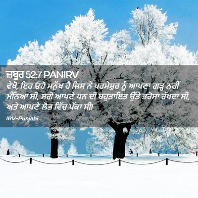 Picture 02 - ਜ਼ਬੂਰ 52:7 PANIRV - ਵੇਖੋ, ਇਹ ਓਹੋ ਮਨੁੱਖ - Bible Verse Picture