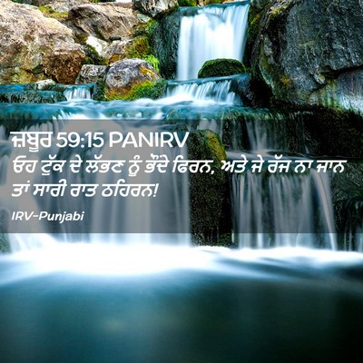 Picture 02 - ਜ਼ਬੂਰ 59:15 PANIRV - ਓਹ ਟੁੱਕ ਦੇ ਲੱਭਣ ਨੂੰ - Bible Verse Picture
