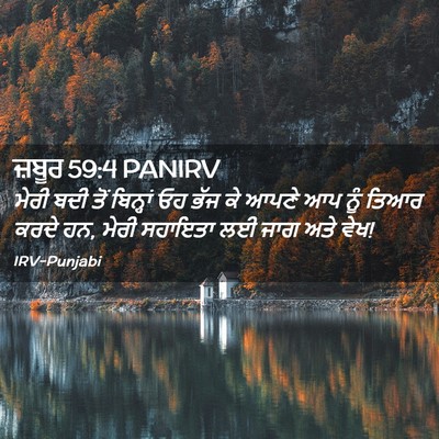 Picture 02 - ਜ਼ਬੂਰ 59:4 PANIRV - ਮੇਰੀ ਬਦੀ ਤੋਂ - Bible Verse Picture