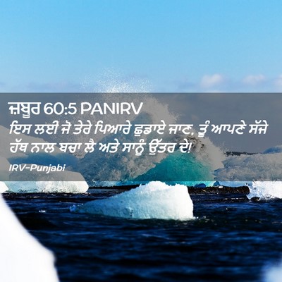 Picture 02 - ਜ਼ਬੂਰ 60:5 PANIRV - ਇਸ ਲਈ ਜੋ ਤੇਰੇ ਪਿਆਰੇ - Bible Verse Picture