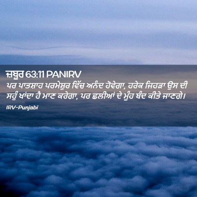 Picture 02 - ਜ਼ਬੂਰ 63:11 PANIRV - ਪਰ ਪਾਤਸ਼ਾਹ - Bible Verse Picture