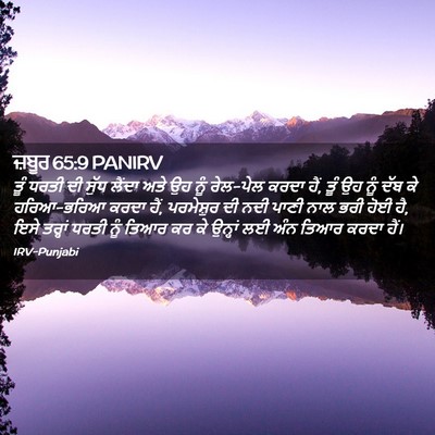 Picture 02 - ਜ਼ਬੂਰ 65:9 PANIRV - ਤੂੰ ਧਰਤੀ ਦੀ ਸੁੱਧ - Bible Verse Picture