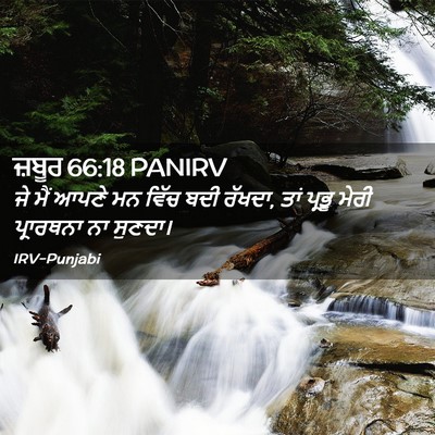 Picture 02 - ਜ਼ਬੂਰ 66:18 PANIRV - ਜੇ ਮੈਂ ਆਪਣੇ ਮਨ ਵਿੱਚ - Bible Verse Picture