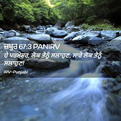 Picture 02 - ਜ਼ਬੂਰ 67:3 PANIRV - ਹੇ ਪਰਮੇਸ਼ੁਰ, ਲੋਕ - Bible Verse Picture
