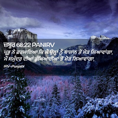 Picture 02 - ਜ਼ਬੂਰ 68:22 PANIRV - ਪ੍ਰਭੂ ਨੇ ਫ਼ਰਮਾਇਆ - Bible Verse Picture