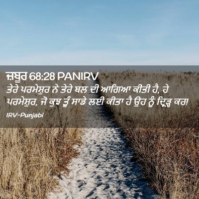 Picture 02 - ਜ਼ਬੂਰ 68:28 PANIRV - ਤੇਰੇ ਪਰਮੇਸ਼ੁਰ ਨੇ - Bible Verse Picture