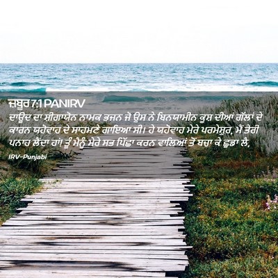 Picture 02 - ਜ਼ਬੂਰ 7:1 PANIRV - ਦਾਊਦ ਦਾ ਸ਼ੀਗਾਯੋਨ - Bible Verse Picture